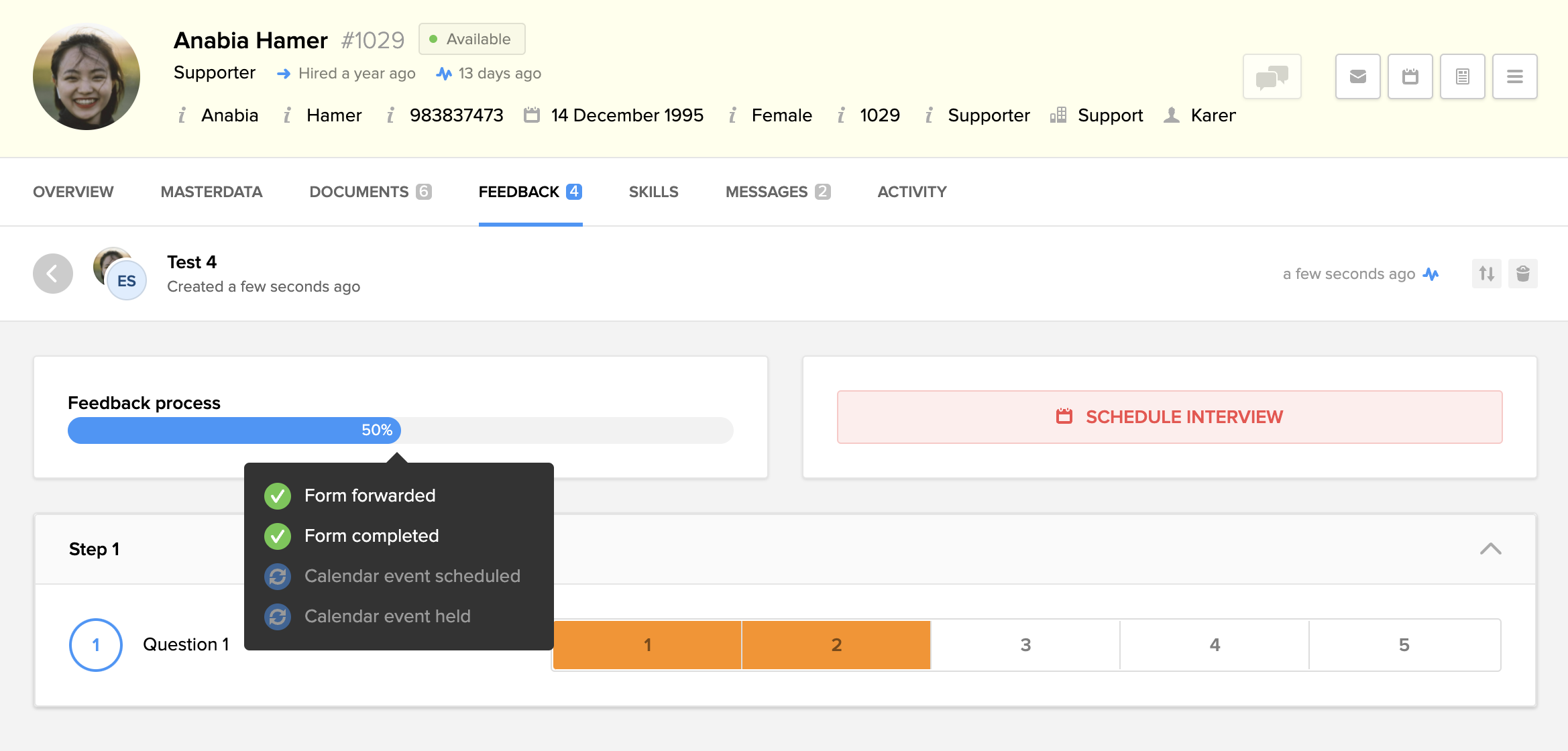 Fill out a feedback form – Emply