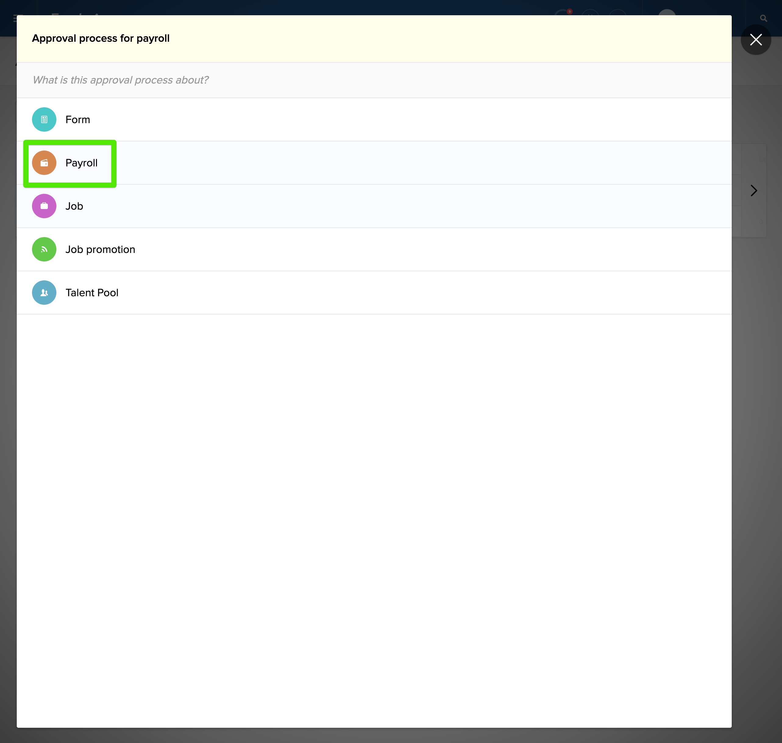 Create/edit an approval process for payroll – Emply