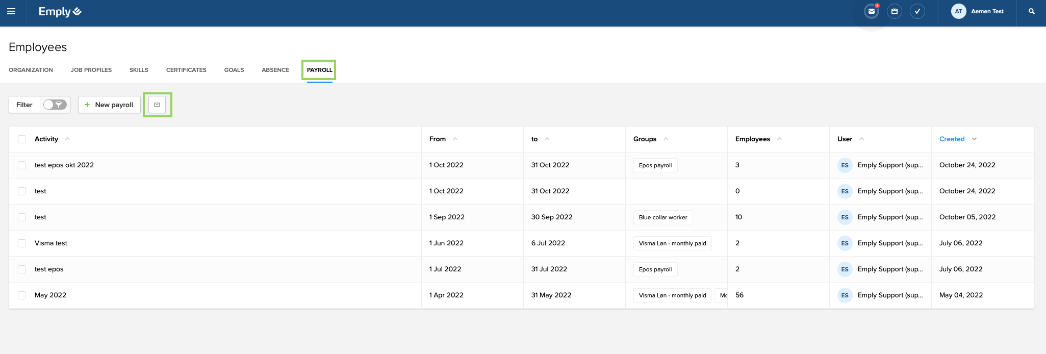 Import Benefit information – Emply